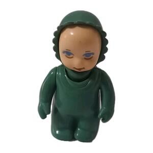 Little Tikes GREEN BABY Figure Infant Doll People Family Vintage